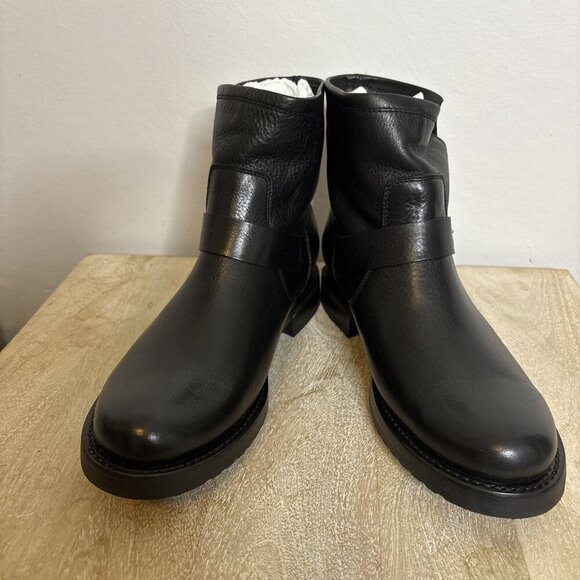 FRYE “Veronica Bootie” Women’s Oiled Leather Waterproof Boot (Black/Silver) Sz 9 - Picture 2 of 10